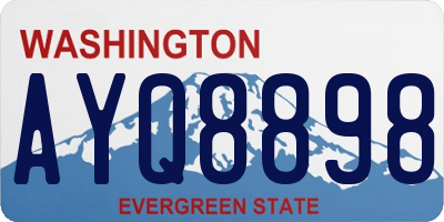 WA license plate AYQ8898