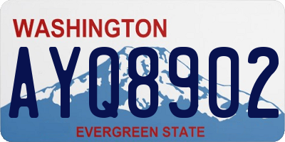 WA license plate AYQ8902