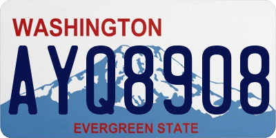 WA license plate AYQ8908