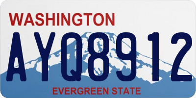 WA license plate AYQ8912