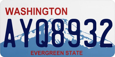 WA license plate AYQ8932