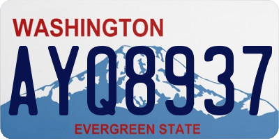 WA license plate AYQ8937