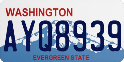 WA license plate AYQ8939