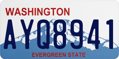 WA license plate AYQ8941