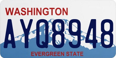 WA license plate AYQ8948