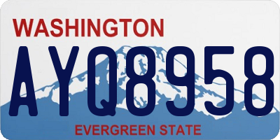 WA license plate AYQ8958