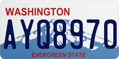 WA license plate AYQ8970