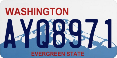WA license plate AYQ8971