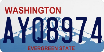 WA license plate AYQ8974