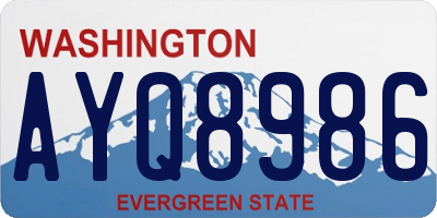 WA license plate AYQ8986