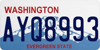 WA license plate AYQ8993