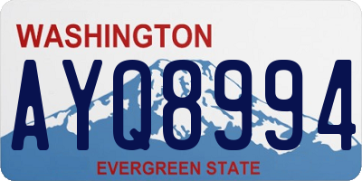 WA license plate AYQ8994