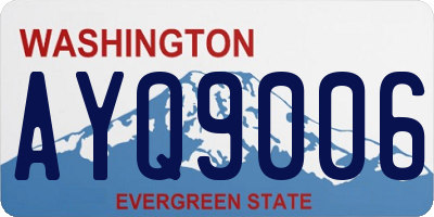 WA license plate AYQ9006