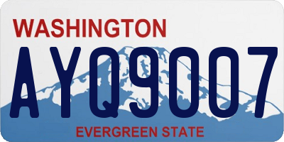 WA license plate AYQ9007