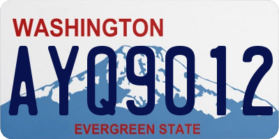 WA license plate AYQ9012