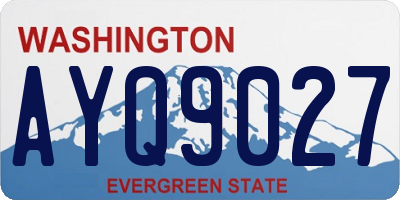 WA license plate AYQ9027