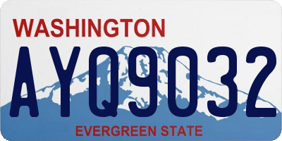 WA license plate AYQ9032