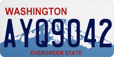 WA license plate AYQ9042