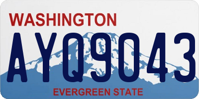 WA license plate AYQ9043