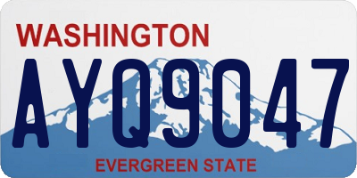 WA license plate AYQ9047