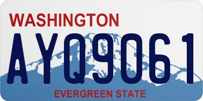 WA license plate AYQ9061