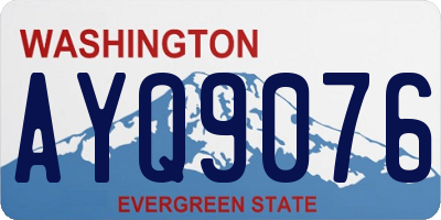 WA license plate AYQ9076