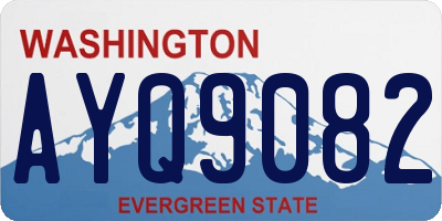 WA license plate AYQ9082