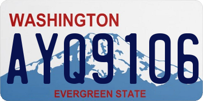 WA license plate AYQ9106