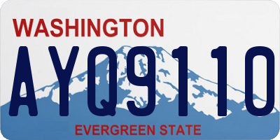 WA license plate AYQ9110