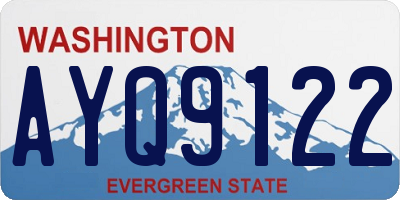 WA license plate AYQ9122