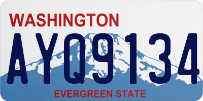 WA license plate AYQ9134