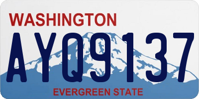 WA license plate AYQ9137