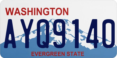 WA license plate AYQ9140