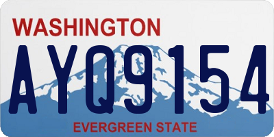 WA license plate AYQ9154