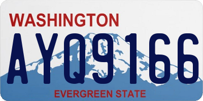 WA license plate AYQ9166