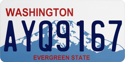 WA license plate AYQ9167