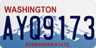 WA license plate AYQ9173