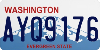 WA license plate AYQ9176
