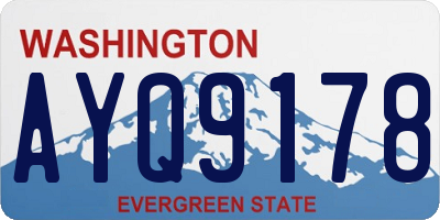 WA license plate AYQ9178