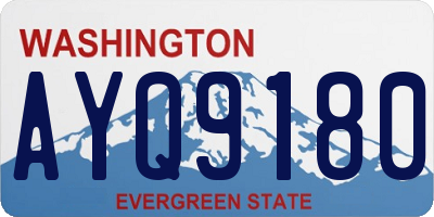 WA license plate AYQ9180