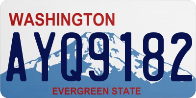 WA license plate AYQ9182
