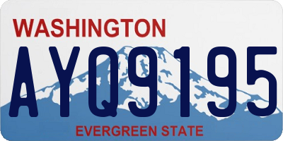 WA license plate AYQ9195