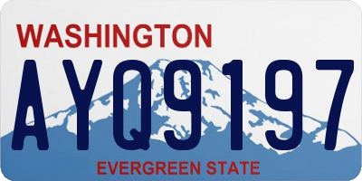 WA license plate AYQ9197