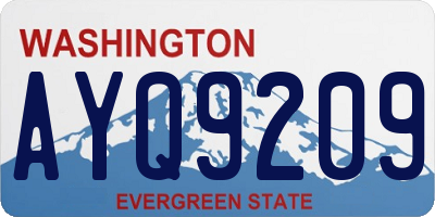 WA license plate AYQ9209