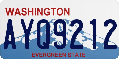 WA license plate AYQ9212