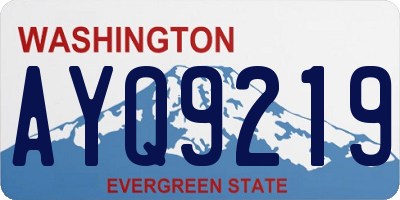 WA license plate AYQ9219