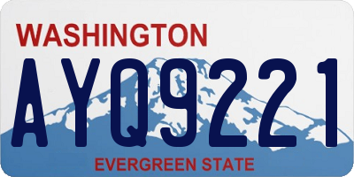 WA license plate AYQ9221