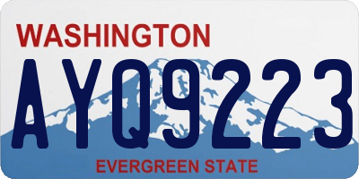 WA license plate AYQ9223