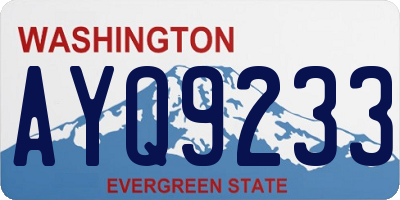 WA license plate AYQ9233