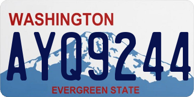 WA license plate AYQ9244